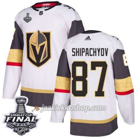 Miehille NHL Vegas Golden Knights Pelipaita Vadim Shipachyov 87 2018 Stanley Cup Final Patch Adidas Valkoinen Authentic